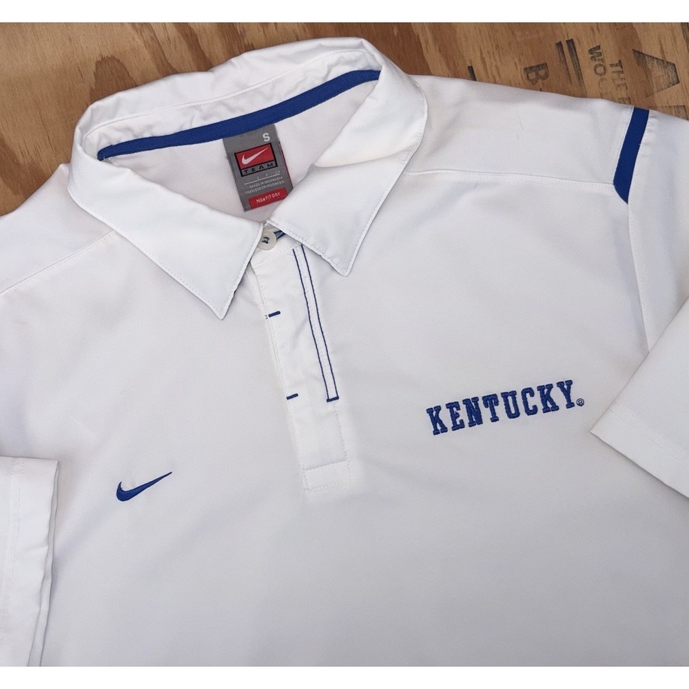 University Of Kentucky Wildcats Nike Team Fit Dry Coaches Polo NCAA Small VTG